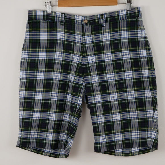 Polo Ralph Lauren Other - Polo Ralph Lauren Plaid Flat Front Chino Shorts 34